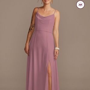 Bridesmaids dress - Cowl Neck with Slit